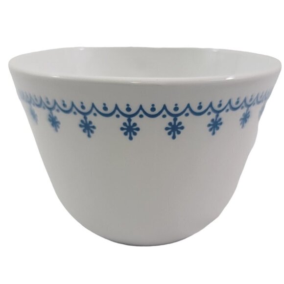 Vintage 1970’s Corelle Livingware Blue Ring Handle Snowflake Cup & Saucer Sets - Picture 6 of 16